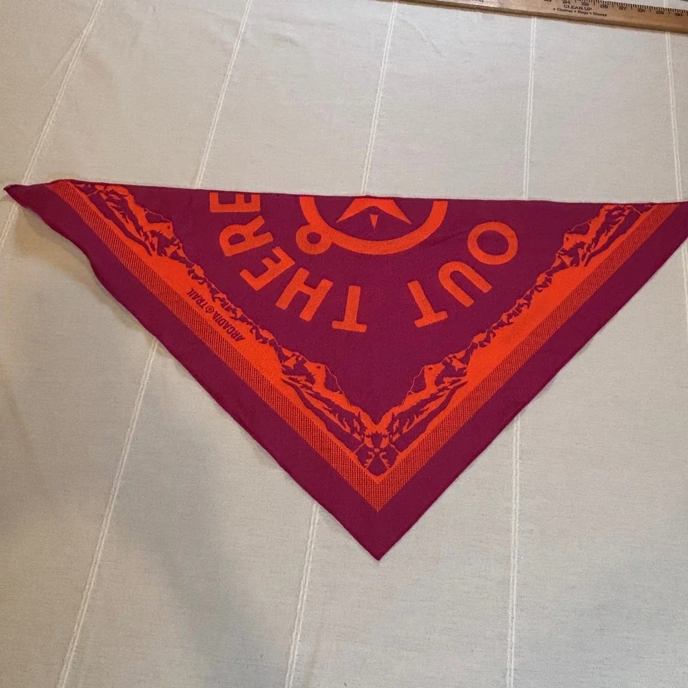 Arcadia Trail Dog Bandana Purple Orange Out There Mountain Graphic L/XL